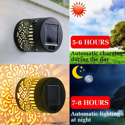 Solar Fence Lights Mandala Pattern