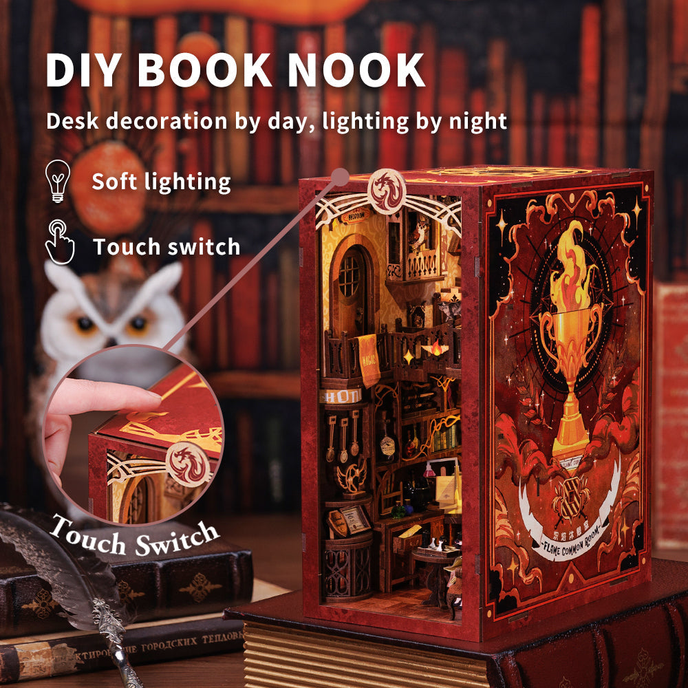 Lysliv DIY Book Nook Kit | Flame Common Room