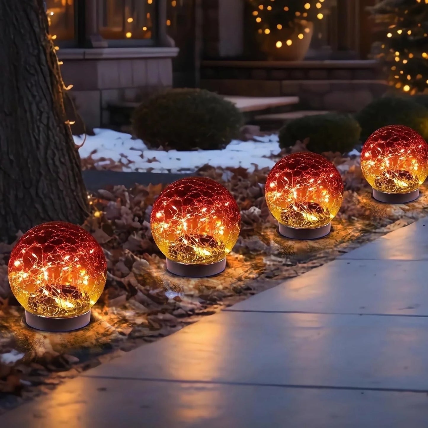 Solar Globe Lights Outdoor Waterproof-Solar Balls
