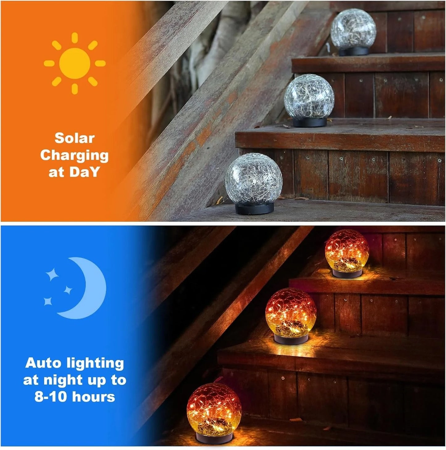 Solar Globe Lights Outdoor Waterproof-Solar Balls
