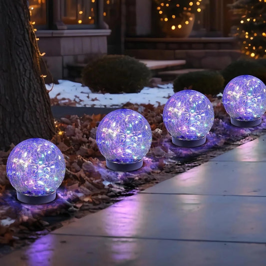 Solar Globe Lights Outdoor Waterproof-Solar Balls