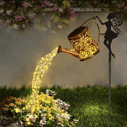 Solar Watering Can Fairy Lights