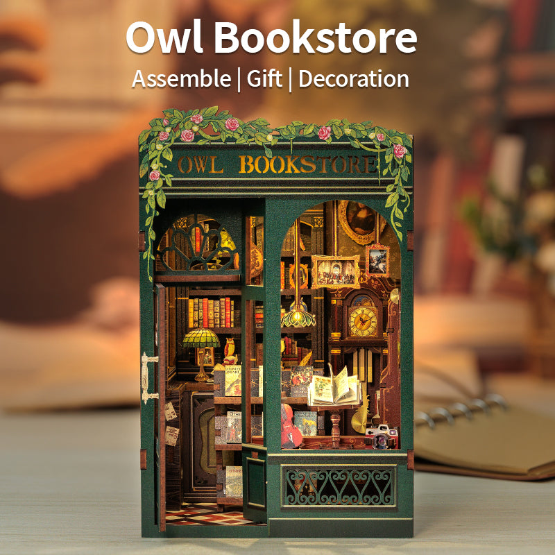 Lysliv DIY Book Nook Kit | Owl Bookstore