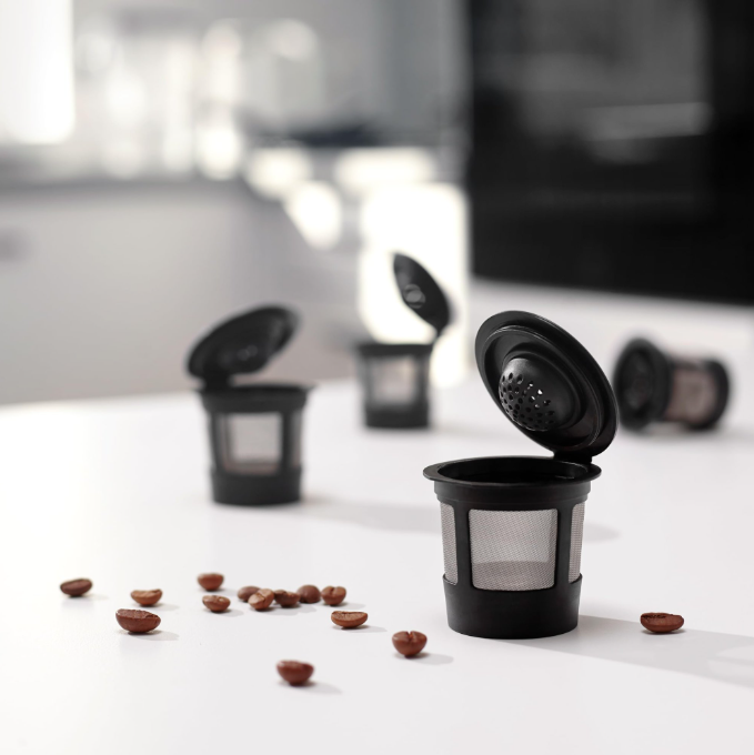 4 Reusable K Cups for Keurig Coffee Makers,Universal Eco-Friendly and Easy to Clean Reusable K Cups,K-Compact for Keurig 2.0 & 1.0 Brewers