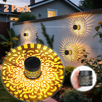 Solar Fence Lights Mandala Pattern