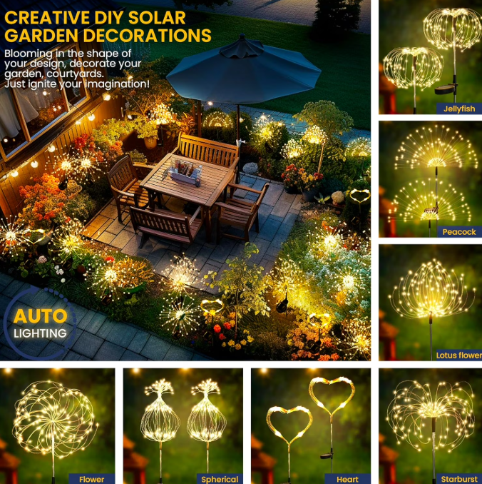 Solar Firework Garden Decor Lights-120/2