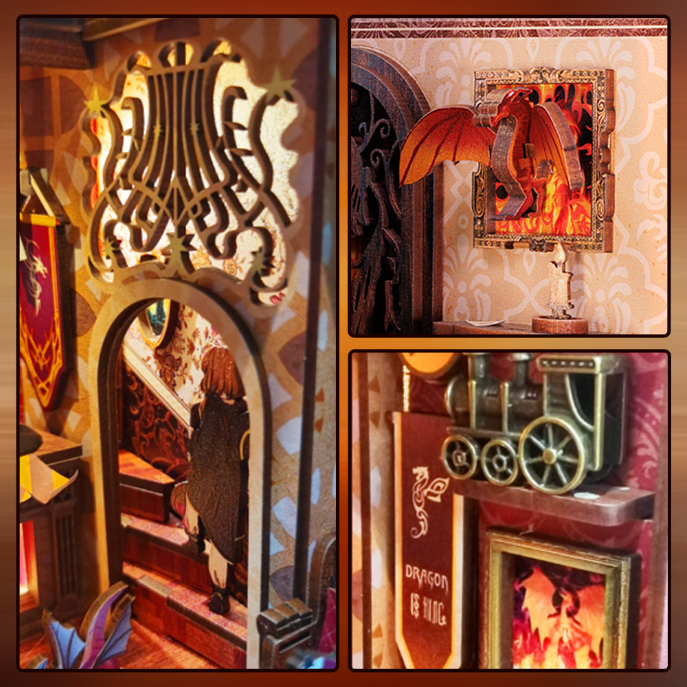 Lysliv DIY Book Nook Kit | Flame Common Room