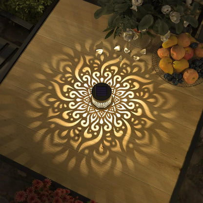 Solar Fence Lights Mandala Pattern