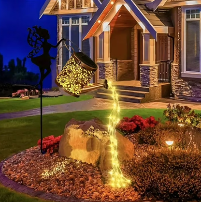 Solar Watering Can Fairy Lights
