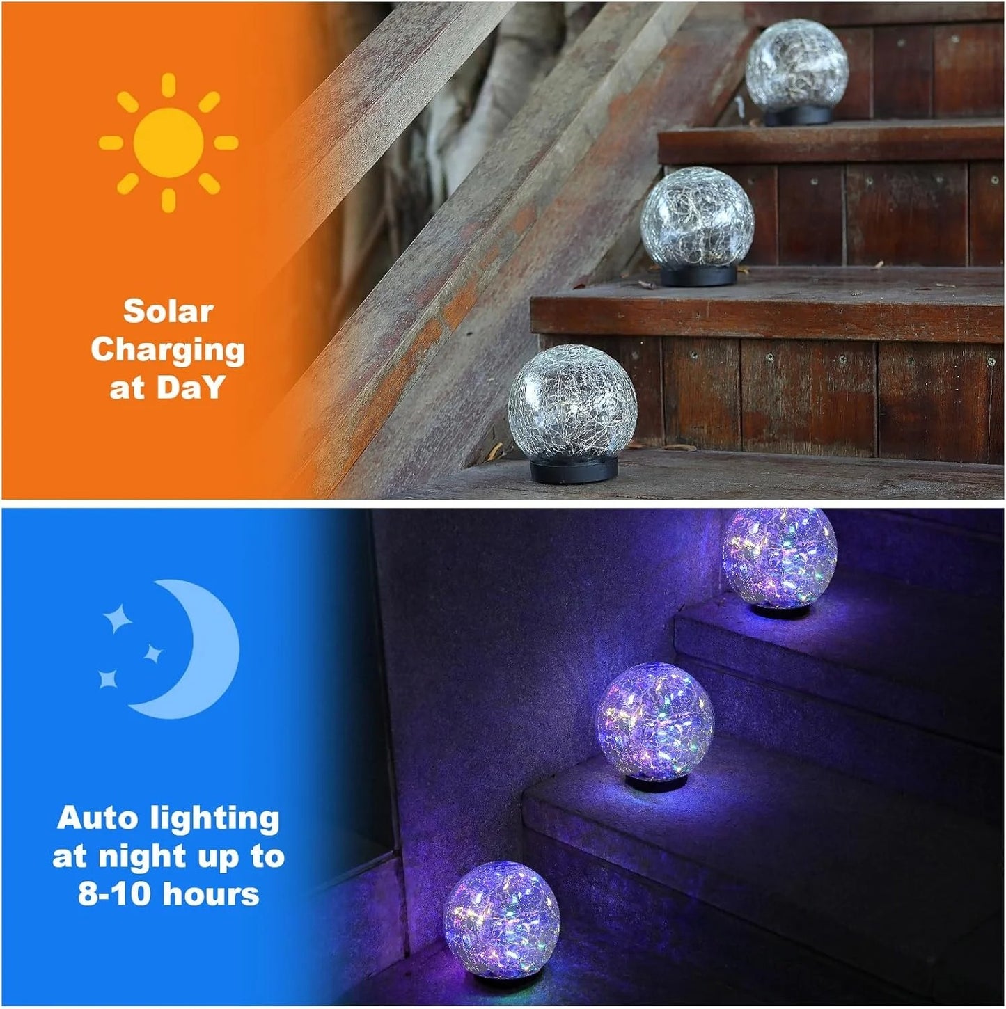 Solar Globe Lights Outdoor Waterproof-Solar Balls