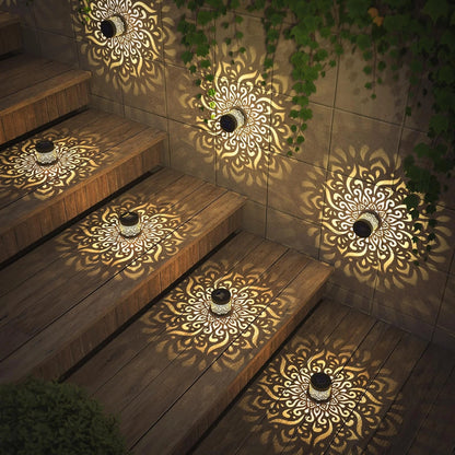Solar Fence Lights Mandala Pattern