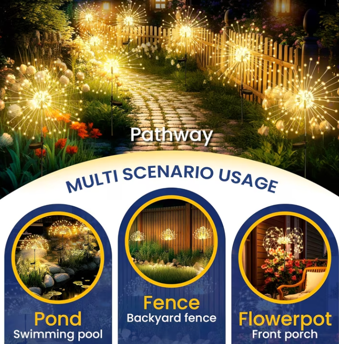 Solar Firework Garden Decor Lights-120/8
