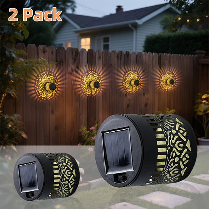 Solar Fence Lights Mandala Pattern