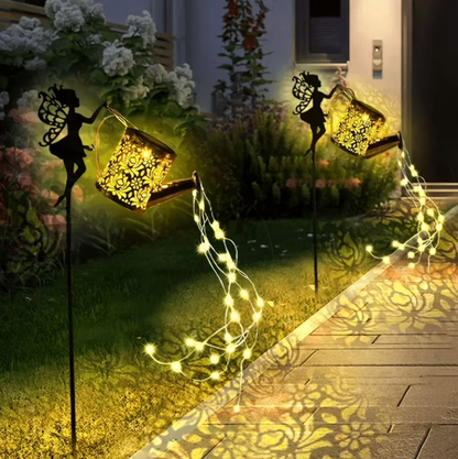 Solar Watering Can Fairy Lights