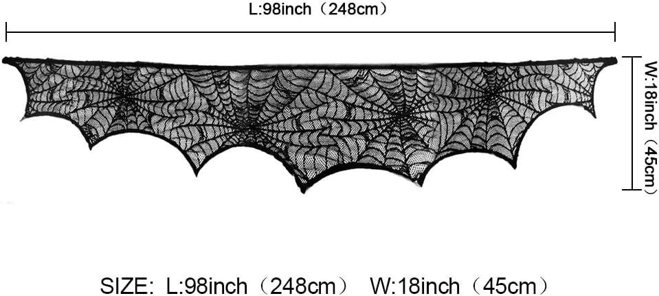 Lysliv Black Lace Spiderweb Halloween Decoration