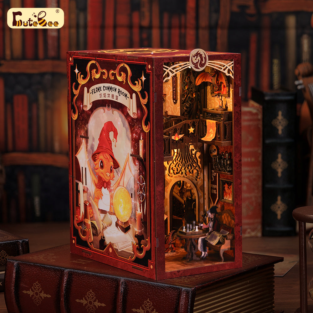 Lysliv DIY Book Nook Kit | Flame Common Room