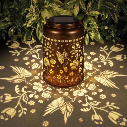 Solar Lanterns Outdoor Waterproof Hummingbird Garden Decor Gifts for Women Mom Grandma Hanging Solar Lights Metal Solar Decoration Outside for Yard, Patio,Backyard,Porch