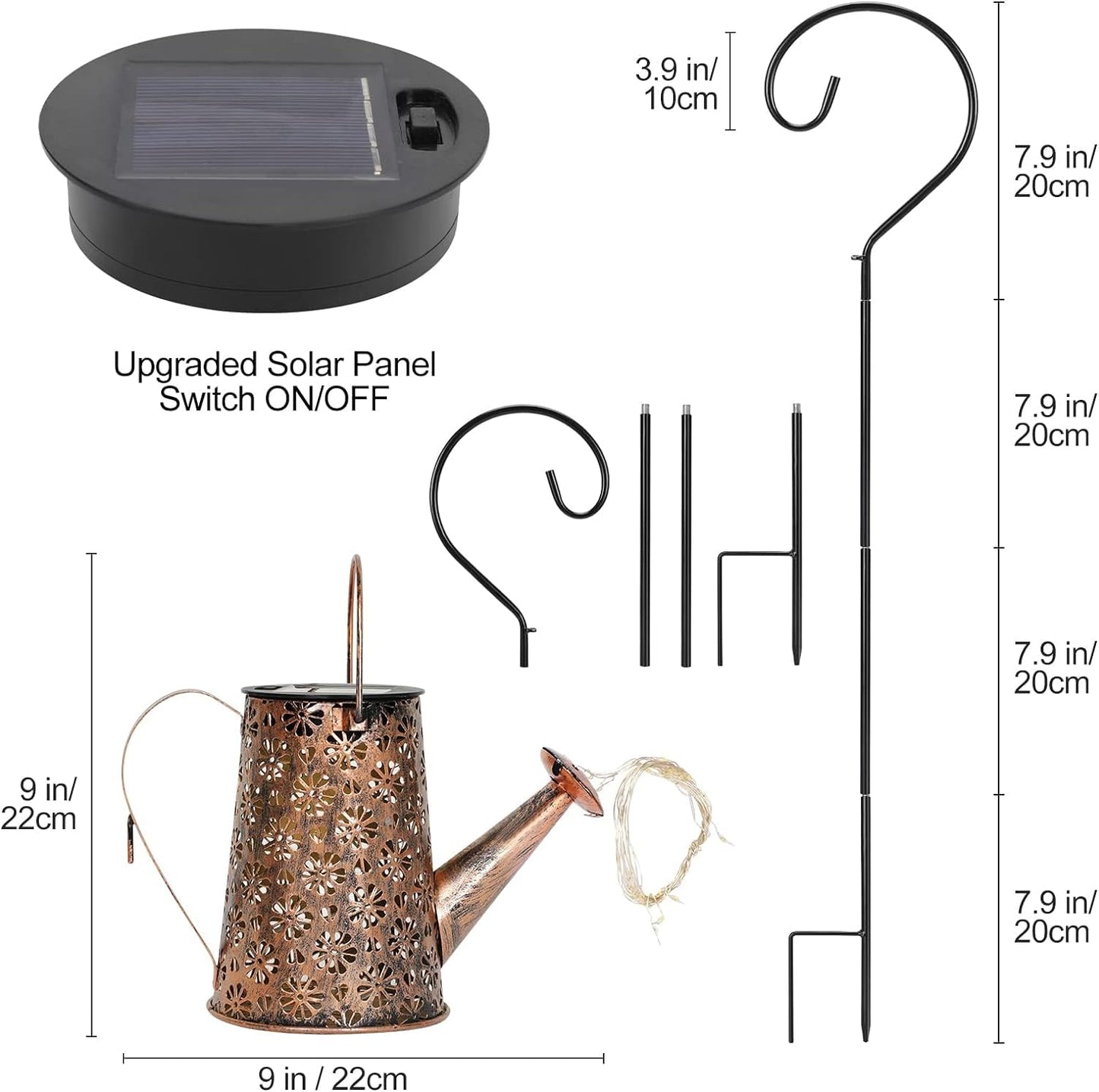 Solar Watering Can Light (Daisy)