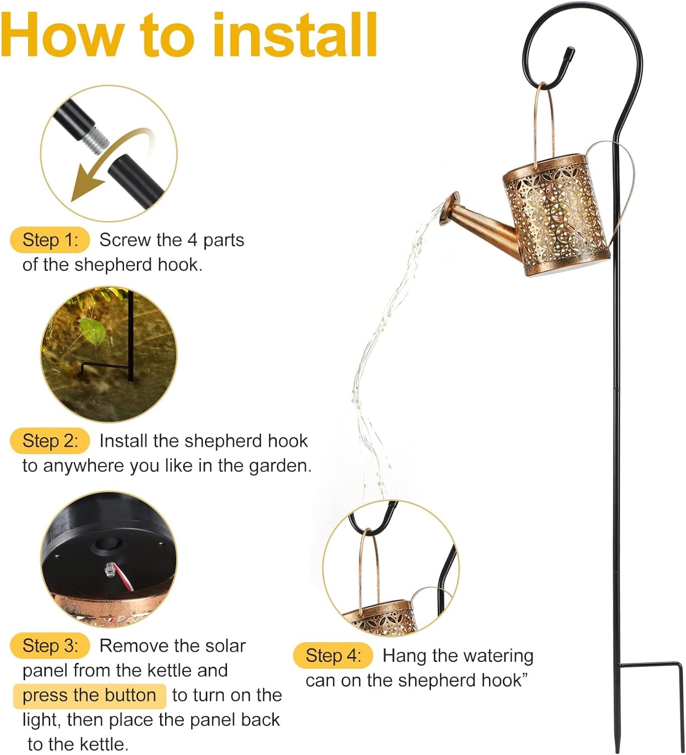 Solar Watering Can Light (Coin)