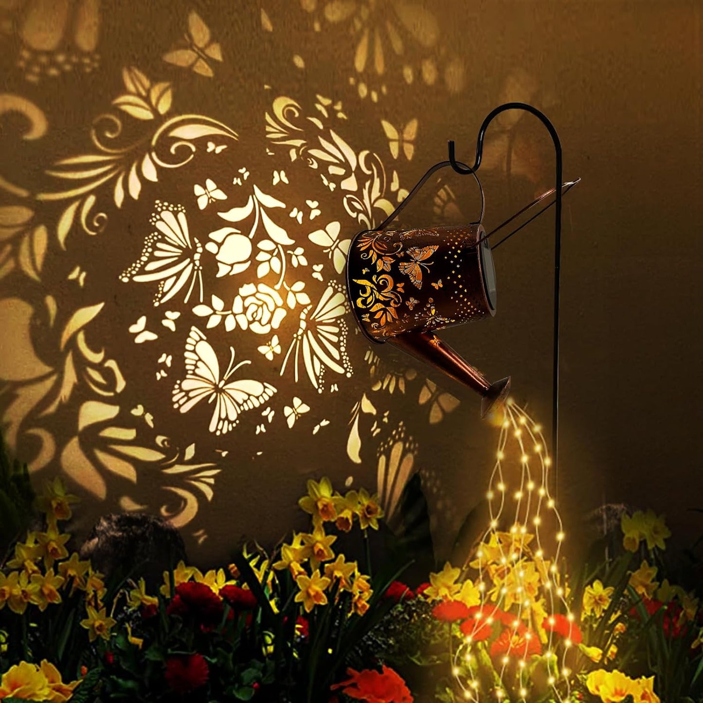 Solar Watering Can Outdoor Lights (Butterfly)