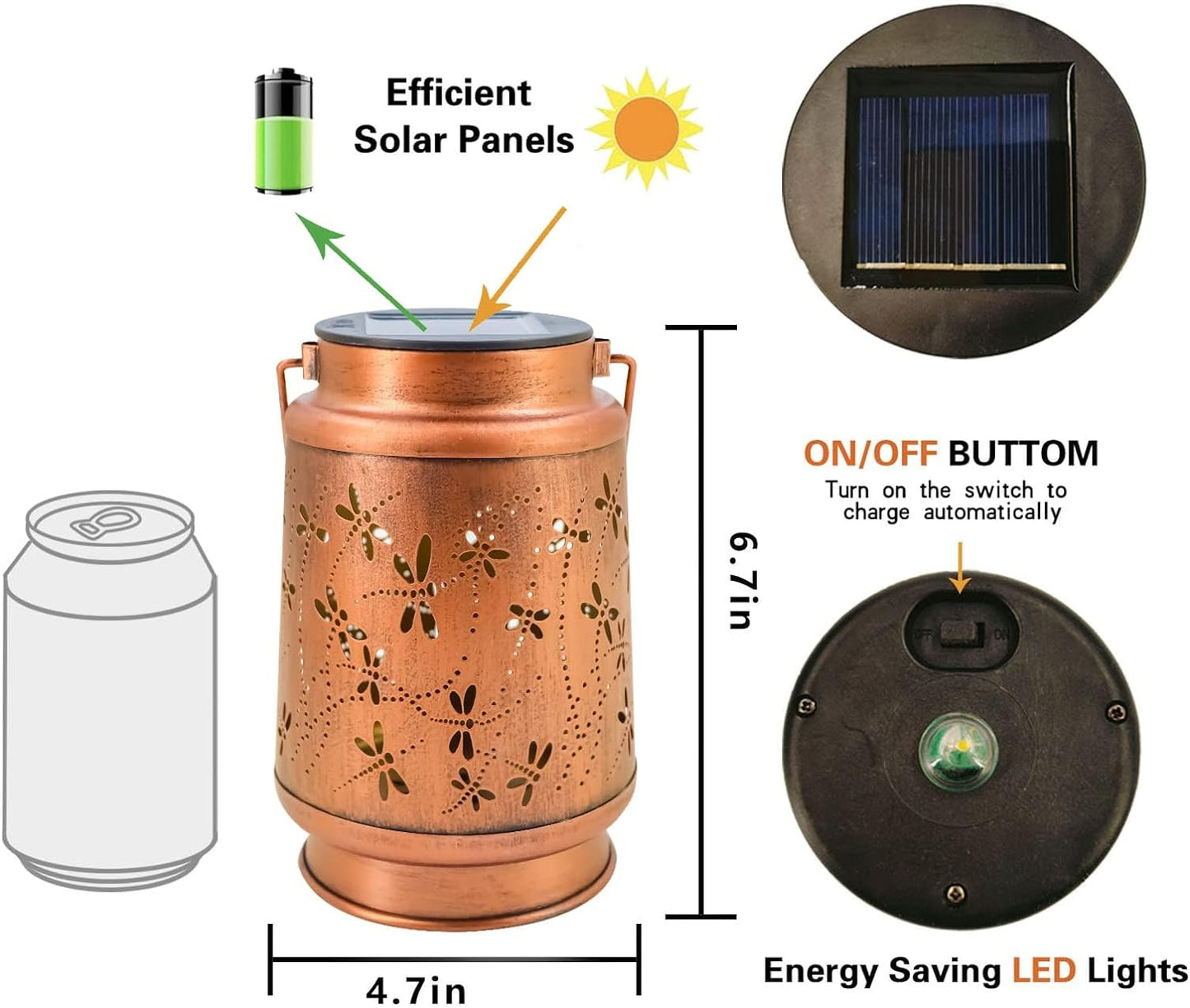 Solar Lantern Lights Outdoor (Dragonfly)