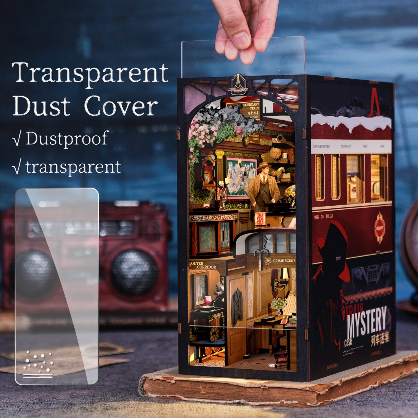Lysliv DIY Book Nook Kit | Train Mystery