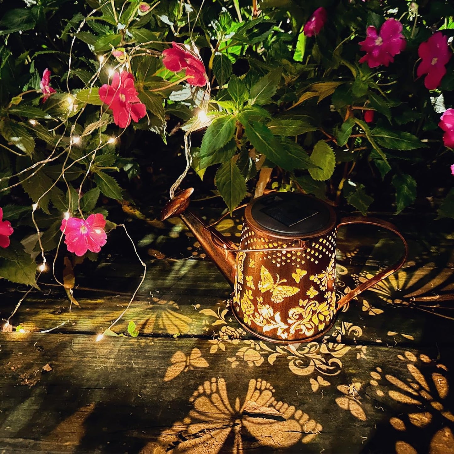 Solar Watering Can Outdoor Lights (Butterfly)