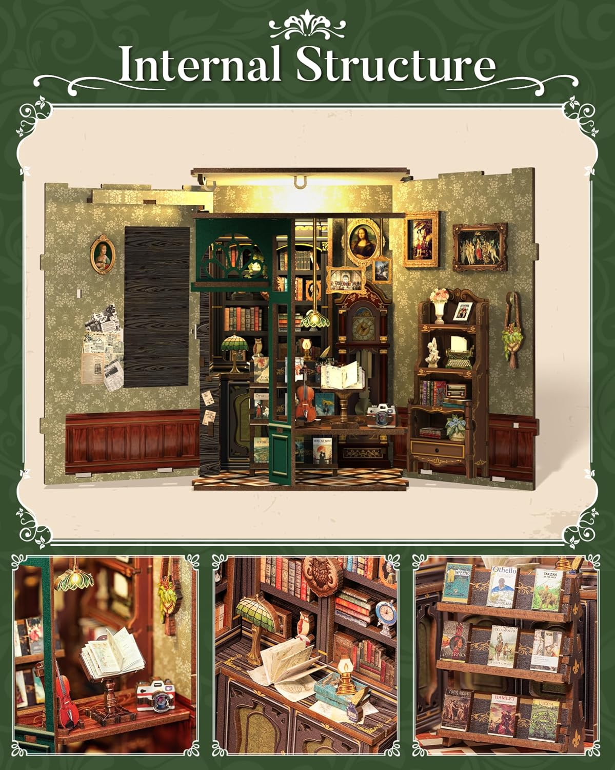 Lysliv Book Nook Kit - DIY Miniature House Kit for Adults