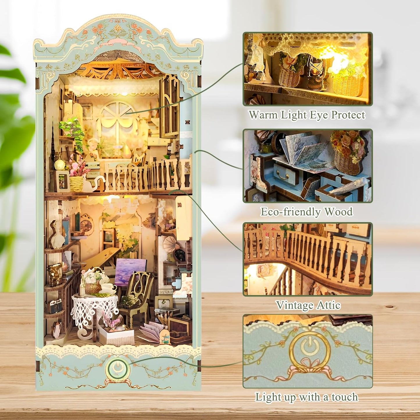 Lysliv Book Nook Kit - DIY Doll House Booknook