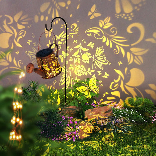 Solar Watering Can Outdoor Lights (Butterfly)