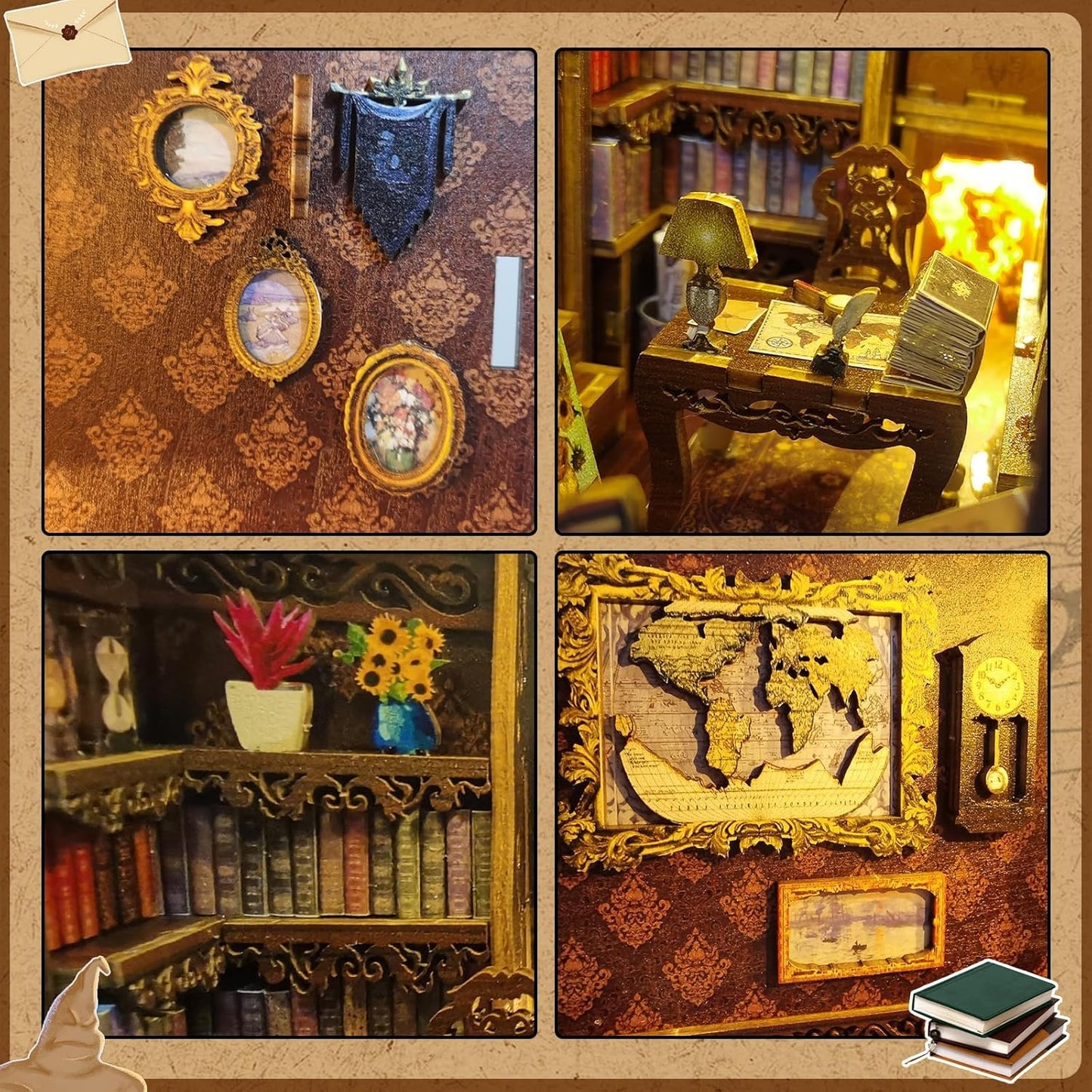 Lysliv Book Nook Kit - DIY Doll House Booknook