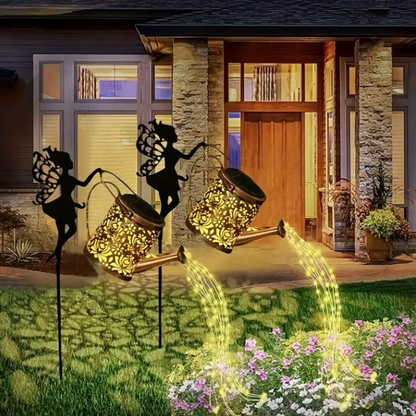 Solar Watering Can Fairy Lights