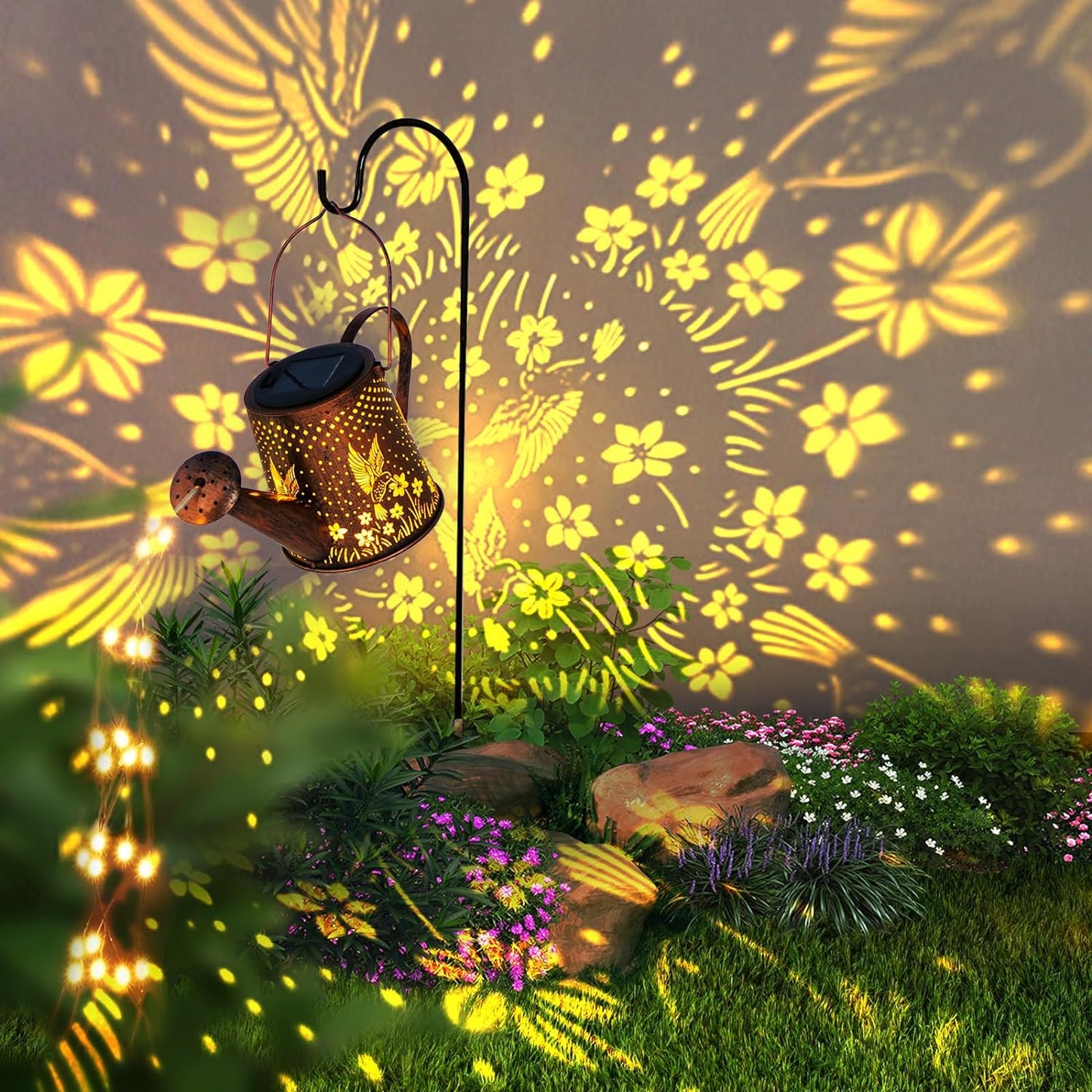Solar Watering Can Outdoor Lights (Butterfly)