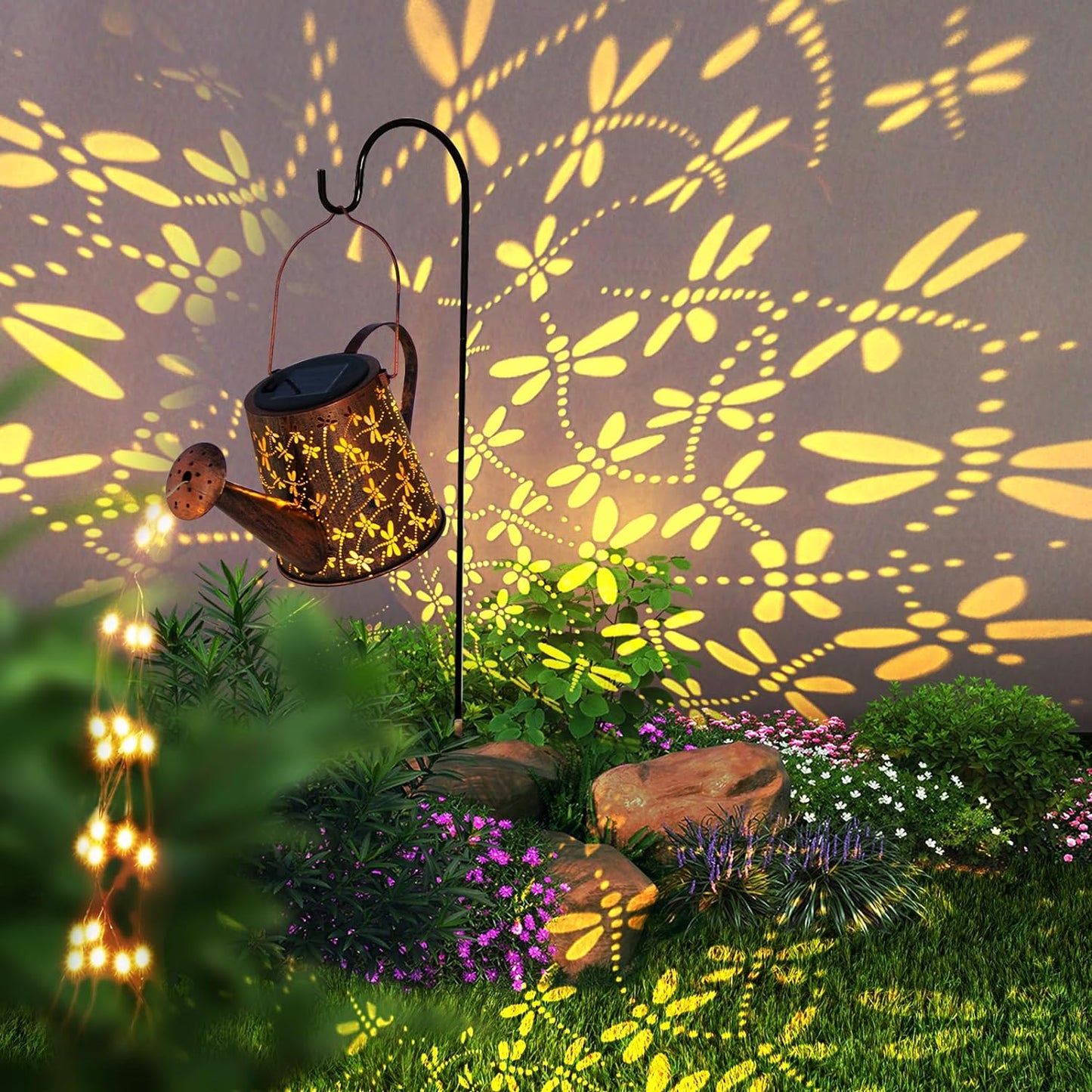 Solar Watering Can Outdoor Lights (Dragonfly)