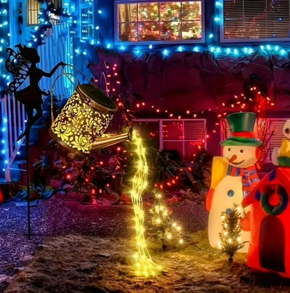 Solar Watering Can Fairy Lights