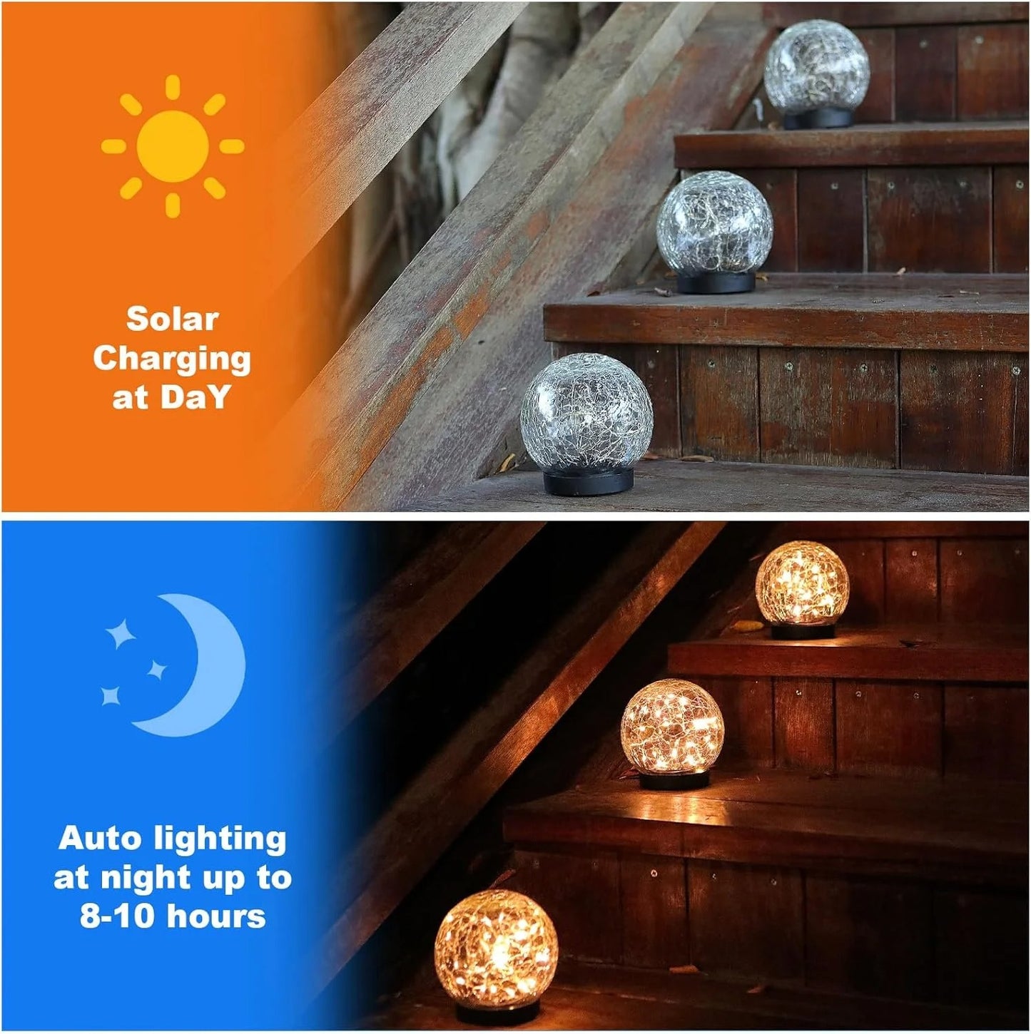 Solar Globe Lights Outdoor Waterproof-Solar Balls