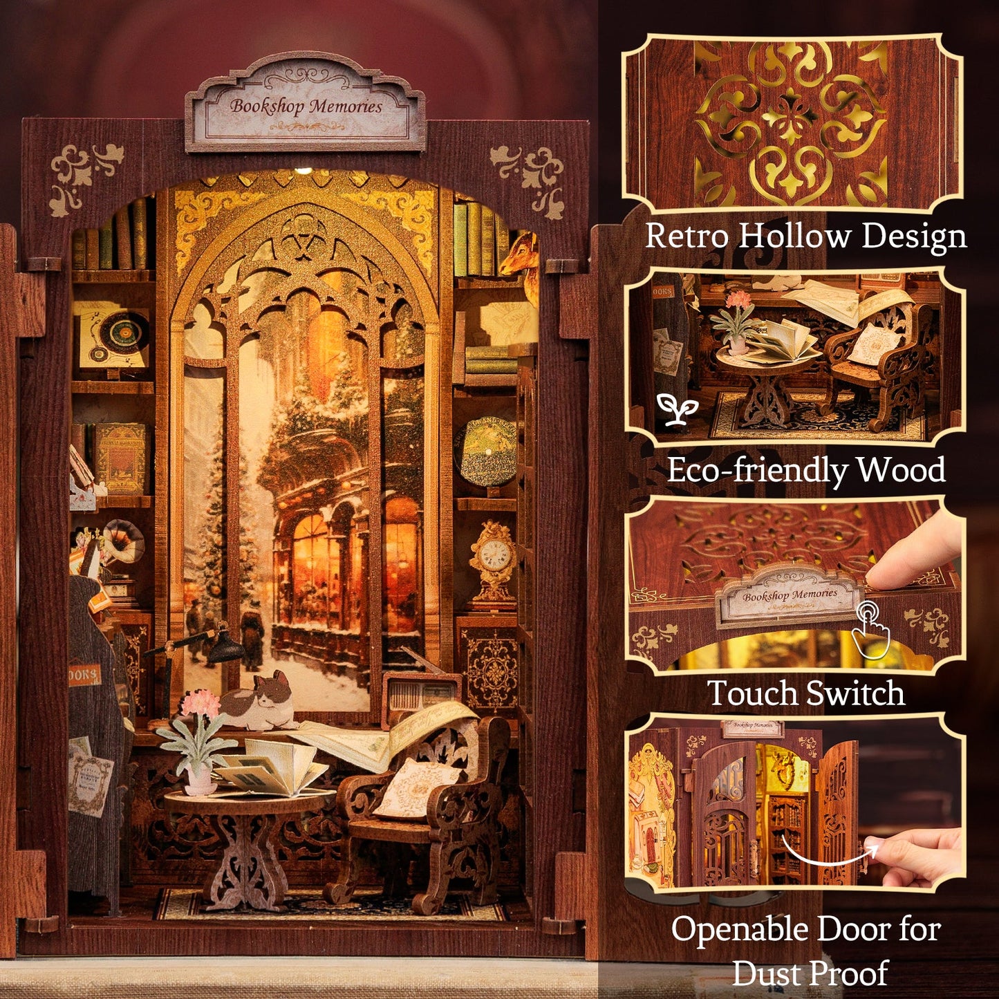 Lysliv DIY Book Nook Kit | Bookshop Memories