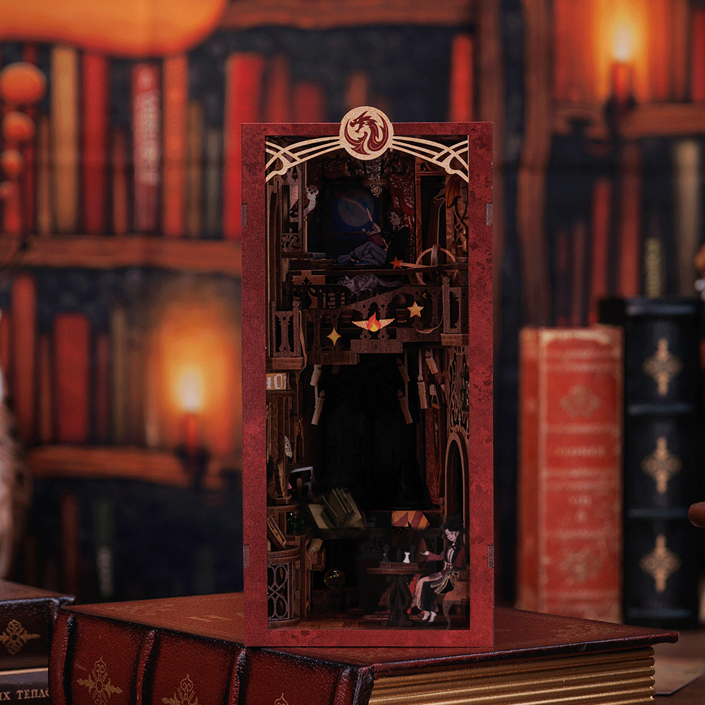 Lysliv DIY Book Nook Kit | Flame Common Room