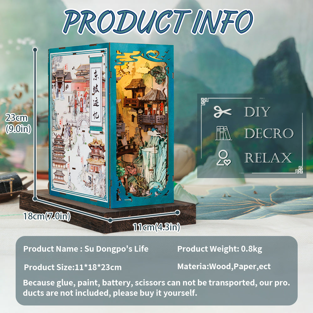 Lysliv DIY Book Nook Kit | Su Dongpo's Life