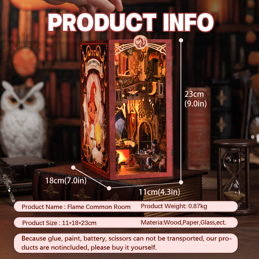 Lysliv DIY Book Nook Kit | Flame Common Room